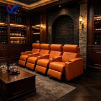 Sièges de cinéma inclinables modernes en métal brevetés Yilin, fauteuil de cinéma privé une place, siège de théâtre avec appuie-tête électrique