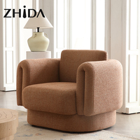 Fauteuil inclinable individuel de salon nordique le plus populaire, avec structure en bois massif et revêtement en tissu, pour l'extérieur