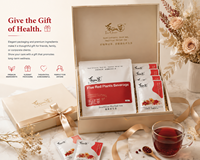 Thé Rouge Cinq Saveurs Marque Blanche 210g 10 Sachets Sans Caféine Thé en Sachet Éclat de la Peau Vitalité du Sang Riz Goji Dattes Rouges