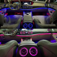 Lumière d'ambiance LED 7/64 couleurs 12V pour grille d'aération de climatisation Mercedes-Benz Classe S W222 S400 S450 S320 S350 avec haut-parleur rotatif 3D