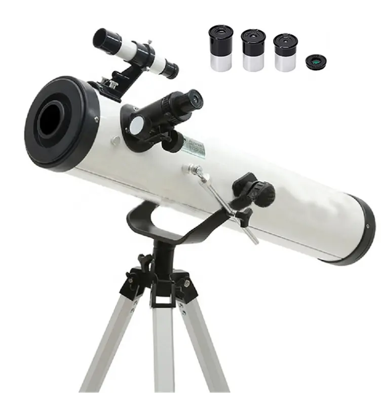 HD gece görüş astronomik teleskop kırılma tipi 76mm kalibre geçmişi masa Tripod seti