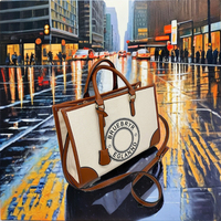 Sac fourre-tout messager géométrique de luxe élégant en toile souple imperméable avec fermeture éclair pour femme – Vente en gros fabricant