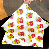 Papier d'emballage pour hamburgers et sandwichs, personnalisé, en gros, biodégradable, écologique, de qualité alimentaire, enduit de cire, résistant à la graisse