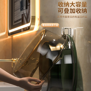 Bathroom <b>Wall</b> Mounted Storage Rack <b>Corner</b> <b>Shelf</b> Durable Metal Hook For Toilet Basin Organizer Rectangle Shape Custom Size - Product Image 2