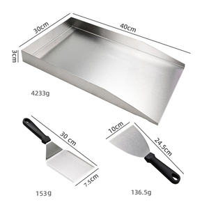 Ensemble de 3 Plaques de Cuisson Longues Antiadhésives en Acier Inoxydable pour Barbecue et Cuisine Extérieure - Product Image 2