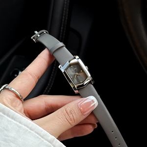 Montre-bracelet pour <span class=keywords><strong>femme</strong></span> Scottie 9851, style rétro de luxe, mouvement à quartz étanche, bracelet en cuir véritable, cadeau - Product Image 3