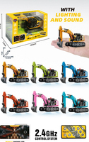 EPT 1:64 Vehículo de Construcción de Aleación, Aprendizaje STEM, Programación, Mini Excavadora RC de Alto Rendimiento de 12 Canales