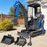 Livraison Gratuite Mini-Excavatrice FULCORE à Châssis Réglable, Utilisation Polyvalente pour la Construction Résidentielle
