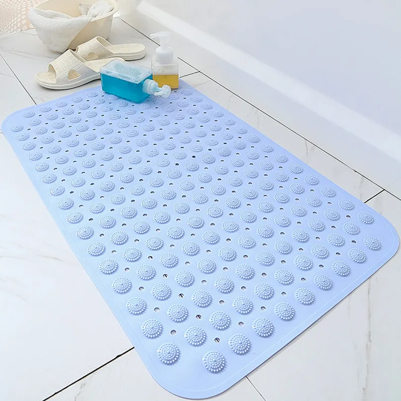 Hotel Bathroom Estera Antideslizante Removable Bubble Massage Non Skid Bath Best Non Slip Bath Mat for Elderly with Suction Cups