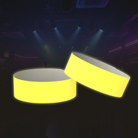 Pulsera Desechable Personalizada con Logotipo, Minimalista, de Polipropileno Fluorescente, Impermeable y Ecológica para Eventos Nocturnos y Música