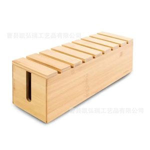 Caja de conexiones de madera maciza transfronteriza, caja de almacenamiento para regleta de enchufes, caja organizadora de cables de datos y enchufes para el hogar/oficina - Product Image 2