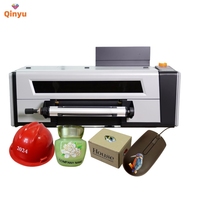 Nouvelle imprimante UV DTF à grande vitesse Qinyu A2 42 cm pour autocollants et impression à plat, 3 têtes d'impression TX800, jet d'encre UV entièrement automatique pour coques de téléphone et bouteilles