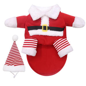 Crazy Two-Legged Santa Outfit para perros y gatos-Ropa cálida de lana para mascotas para Otoño/Invierno, transforma tu Golden Retriever - Product Image 6