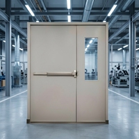 Porte en acier coupe-feu Yonking, double/simple battant, sur mesure (taille et couleur), résistante à la fumée, pour bâtiments commerciaux et centres commerciaux