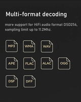 Q3 Digital HiFi MP3 Player DSD256 lecteur sans perte 2.4 pouces écran tactile intégré 32 go mémoire haute résolution lecteur Audio 24 bits 192kHz