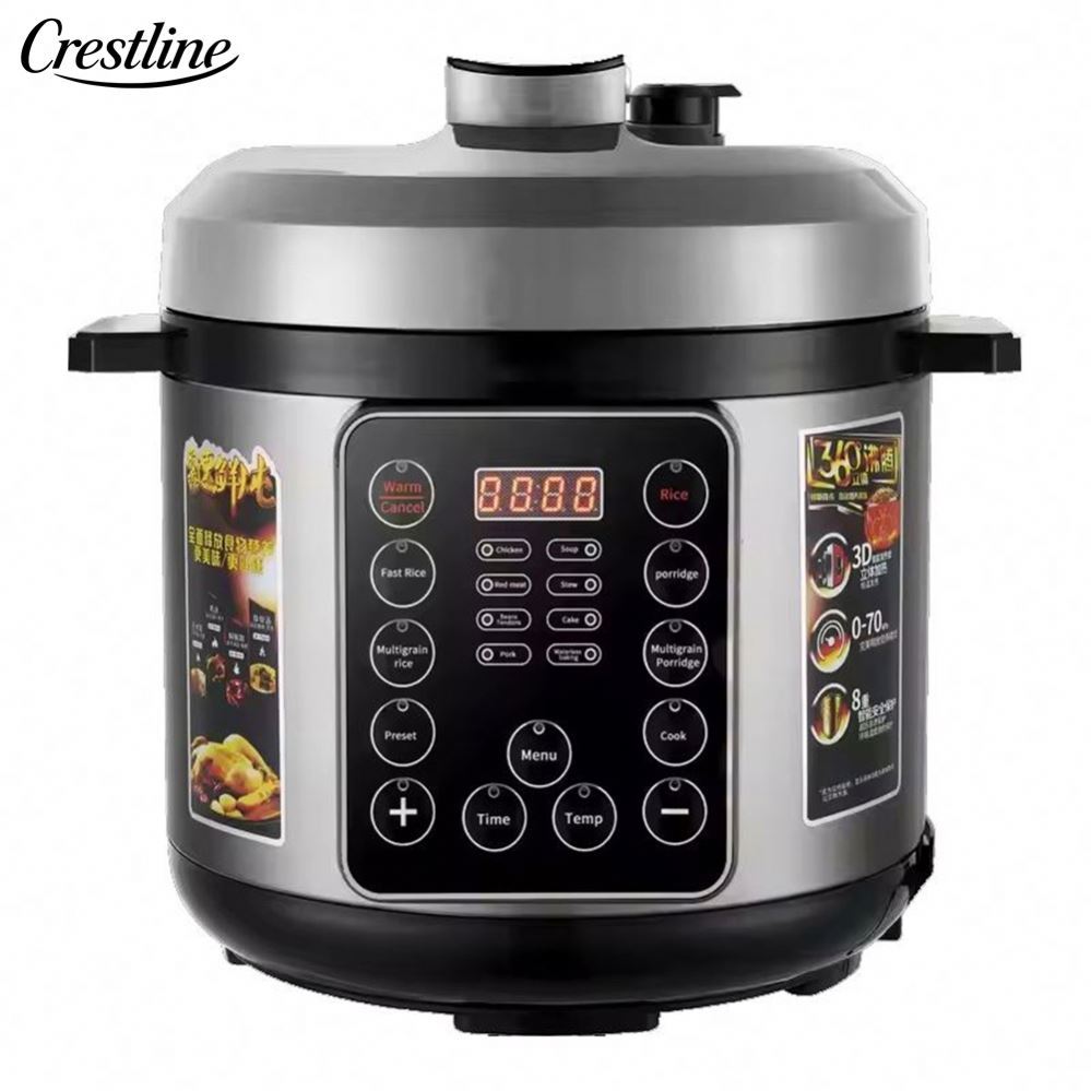 Factory Direct High Quality Smart Home Appliances 6L Electric Pressure Multi-Cooker Rice Cooker Stainless Steel Aluminum