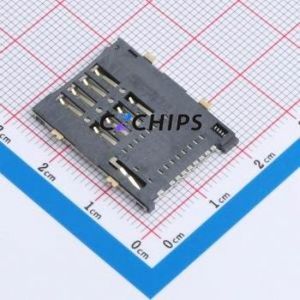 XDSM-0663-0111 SIM Card Connector SMD Connector Flip Cover Type 1.85mm - Product Image 2