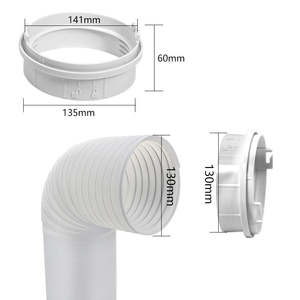 Adaptador <span class=keywords><strong>de</strong></span> Manguera <span class=keywords><strong>de</strong></span> Succión <span class=keywords><strong>de</strong></span> Escape para <span class=keywords><strong>Aire</strong></span> <span class=keywords><strong>Acondicionado</strong></span> Móvil Manual <span class=keywords><strong>de</strong></span> 5.1 Pulgadas, Plástico ABS <span class=keywords><strong>de</strong></span> Alta Calidad, Resistente a la Corrosión y a los Rayos UV - Product Image 2