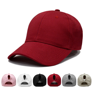 100% Bông Phụ Nữ Tóc Đuôi Ngựa Mũ Trống Đuôi Ngựa Mũ Tùy Chỉnh Đuôi Ngựa Mũ Bóng Chày <span class=keywords><strong>Visor</strong></span> Đuôi Ngựa Mũ Cho Mái Tóc Dài - Product Image 3