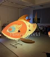 Poisson volant gonflable télécommandé personnalisé en usine, jouet ballon lumineux coloré, poisson gonflable de dessin animé RC