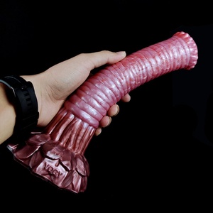 YOCY 10.6in Horse <b>Dildo</b> Fantasy Long Silicone G-Spot <b>Dildo</b> Flower Head With Suction Cup Anal Plug Sex Toy for Men Masturbator - Product Image 4