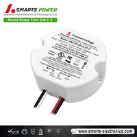Driver LED Triac Dimmable IP20 Format Slim Forme Ronde 12V 24V 10W Alimentation LED