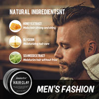 Cire coiffante mate pour hommes, fixation forte, sans fibres, texture crème, pour salon professionnel, marque privée OEM ODM