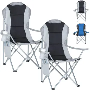 2024高品质新设计重型沙滩野营户外折叠钢椅