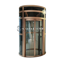 Ascenseur résidentiel compact EXW 400 kg, 3 à 5 étages, système de sécurité à porte automatique, gain de place pour maisons, personnalisable