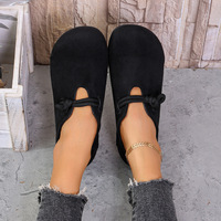 Support OEM ODM, Vente en gros, Tendance, Mocassins plats souples décontractés pour femmes, à bout rond, avec design à nœud en corde et fermeture à boucle, Chaussures de marche quotidiennes décontractées