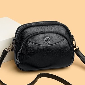 Sac à bandoulière en cuir PU marron pour femme, sac à main compact avec fermeture éclair pour les voyages quotidiens - Product Image 3