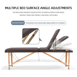 Lettino da Massaggio Portatile a 3 Sezioni, Altezza Regolabile per Salone, Clinica e Uso Domestico - Product Image 2