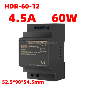HDR 60W AC 100-240V DC Din Rail 5V 12V 24V 48V Alimentation à découpage Sortie unique 5A/30A/200W LED Options 100W/200W/400W - Product Image 2