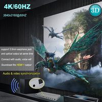 Nemo 4 in 4 Out Matrix 4x4 HDMI Switch HDMI 2.0 4K 60HZ avec contrôle Audio RS232 EDID Audio Extractor 3D HDR 18 GBPS HDCP 2.2