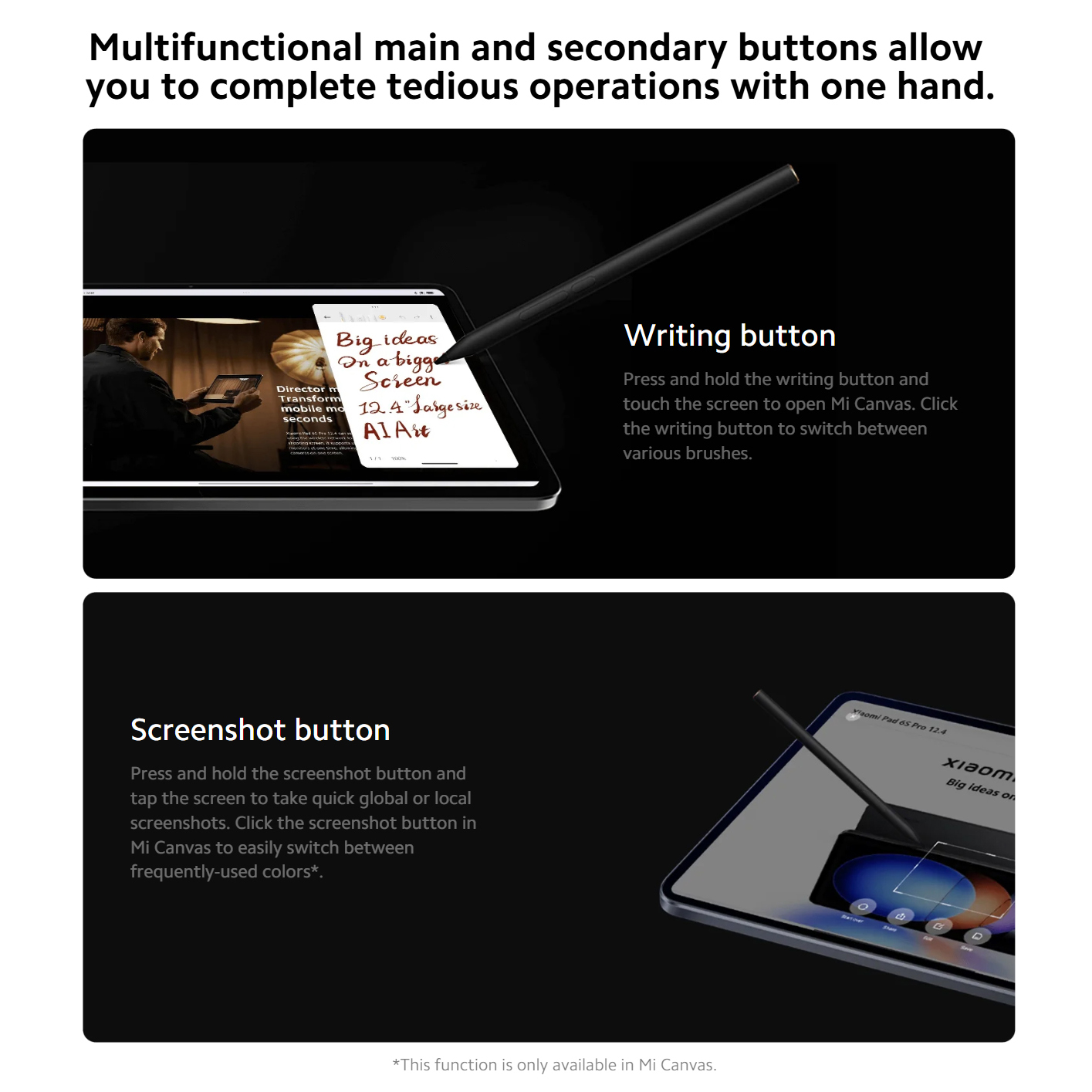 Xiaomi Focus Pen - Precision Stylus for Xiaomi Pad 6S Pro