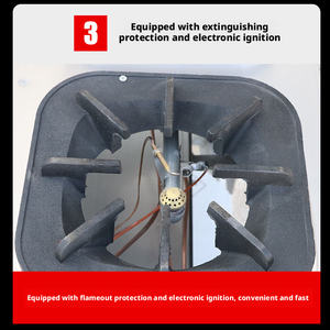 เตาเผาดินเผาแบบหลายหัวเตาเชิงพาณิชย์ - 4/6/8 หัวเตา, พร้อมพัดลมในตัว, ใช้แก๊สธรรมชาติ/แอลพีจี, สำหรับทำมาล่าตัง - Product Image 4