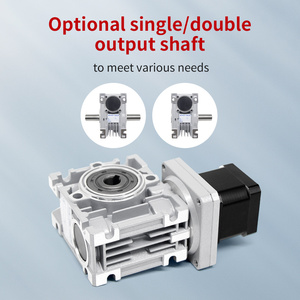 Umot nema17/nema23/nema34 Heavy Duty 1.7nm-56nm DC Worm Gear động cơ bước với Worm hộp số lỗ/trục đơn/đôi trục đầu ra - Product Image 5