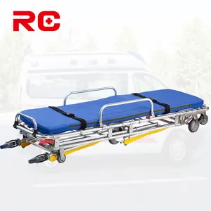 Hospital Aluminum Ambulance Foldable Medical Stretcher With IV.Pole