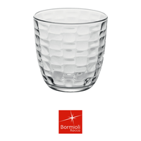 Vaso de agua Bormioli Rocco Mat 29.3 cl, altura 8.5 cm, diámetro 8.5 cm