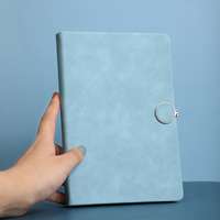 Großhandel Maßgefertigtes A5 Hardcover PU-Leder Notizbuch mit Metallring-Verschluss Geschäftstagebuch für Büro Firmengeschenk