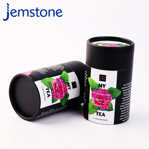Caja de té de papel redonda en relieve de tubo Kraft biodegradable de Color personalizado para cilindro de té de alimentos, todas las formas e impresiones personalizadas - Product Image 2