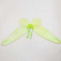 Kostum Peri Tinker Bell Tanpa Lengan untuk Anak Perempuan, Gaun Cosplay Putri dengan Aksesoris, Kostum Pesta Halloween Grosir