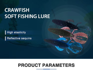 10pcs/bag 8cm 4.7g Good Swim Crawfish Soft Fishing Lure <strong>Worms</strong> Fishing Soft Plastic Bait Bass Fishing Lures - Product Image 3