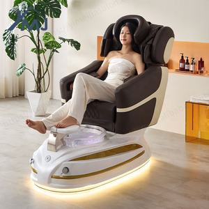 Máquina de salón de uñas reclinable de lujo, silla de pedicura de masaje eléctrico, masaje de spa de pies - Product Image 1