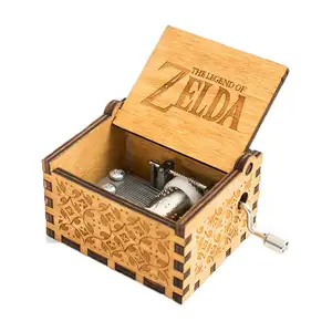 Caixa musical zelda, caixa musical artesanal da lenda da zelda, brinquedos de madeira