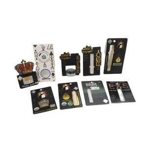 Extract 0.5g 1g Carts Paper Blister Card With Plastic Cover glass jar syringe Clam Shell Blister Packaging With Plastic Tray