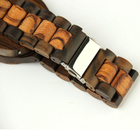 Jam tangan pria jam tangan kayu cendana mode mewah jam tangan bisnis kustom terukir jam kayu