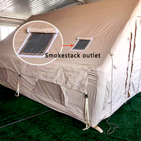 Tente de camping gonflable à double couche pour 6 à 8 personnes, tissu Oxford imperméable 3000 mm+, portable, glamping, ouverture rapide