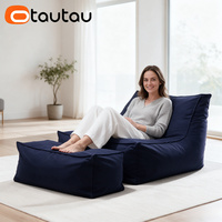 Housse de pouf chaise longue d'extérieur moderne en tissu Oxford imperméable OTAUTAU, sans rembourrage, housse amovible pour jardin, plage, camping SF062