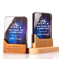 Trophée en bois massif personnalisé pour réunion annuelle de l'équipe créative Prix en bois pour la production d'articles commémoratifs